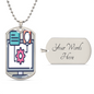 shineon-pro-vip-support.5c8abf3a ShineOn, Graphic Dog Tag with Necklace, shatterproof liquid glass coating and 18k gold finish option. Rectangle