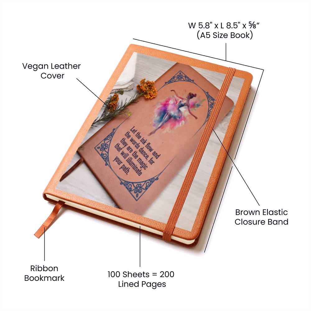 DAD Leather Graphical Journal, Dancing Girl