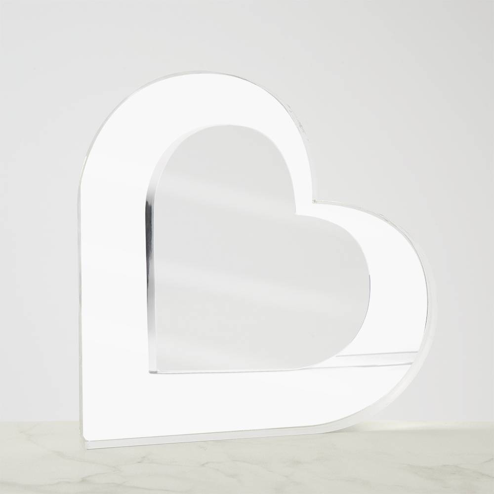 Acrylic Plaque, Heart Shape