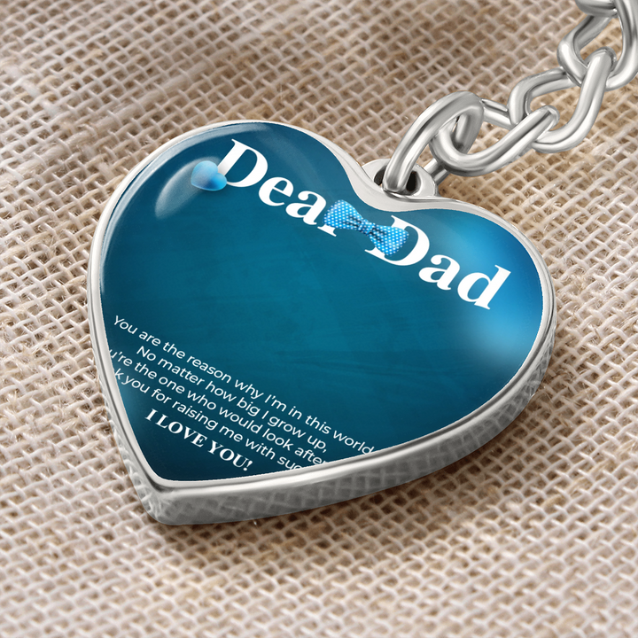 ShineOn, Graphic Heart  Keychain, shatterproof liquid glass coating and 18k gold finish options