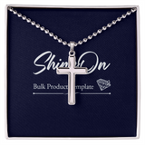 Stainless Steel Cross Necklace with Ball Chain