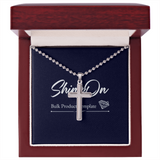 Stainless Steel Cross Necklace with Ball Chain