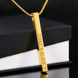 ShineOn,Coordinates Vertical Stick Necklace,Your address  in Longitude and Latitude