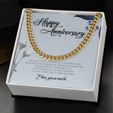 Cuban Link Chain in Polished Stainless  or 14K Yellow Gold, Perfect Gift for Any occasion including Father's Day and Birthday.. Adjustable length 18-22 inch.