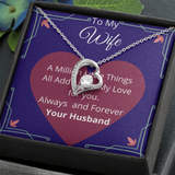 ShineOn,Forever Love Necklace, Polished heart shade with a flawless 6.5mm cubic zirconia